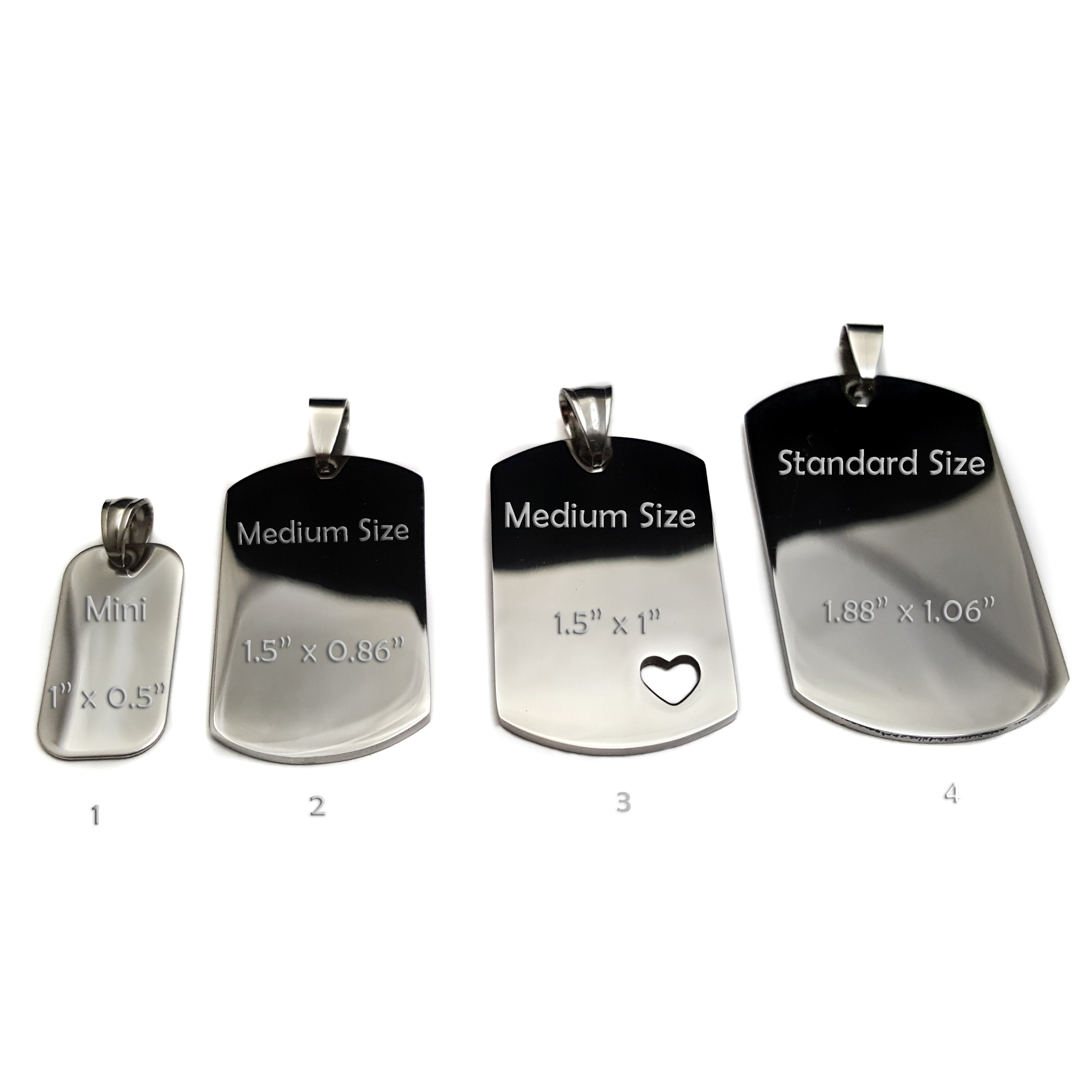 Dog Tag sizes